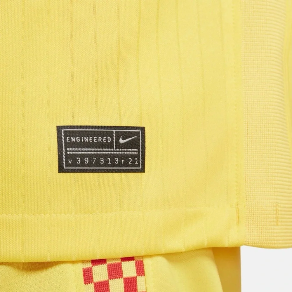 Liverpool Nike 2021/22 Third Vapor Match Stadium‎ Jersey Yellow Sz Large (boys)